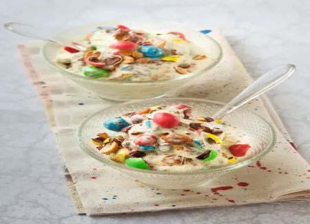 Glace aux m&m's