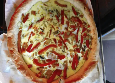 Quiche aux carottes et poivrons