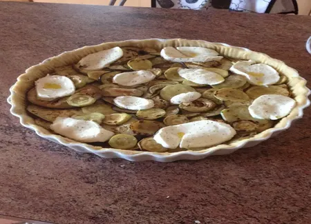 Tarte végétarienne aux aubergines et courgettes