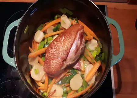 Filets de canard aux petits légumes