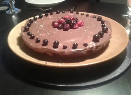 Tarte craquante chocolat framboises