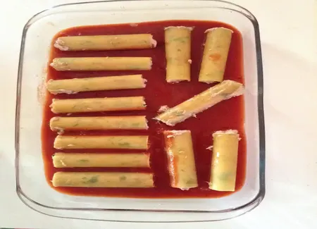 Cannelloni mascarpone courgettes