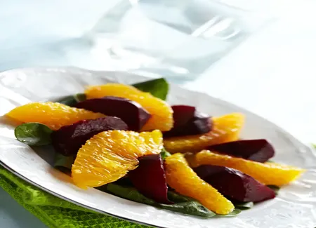 Carpaccio de betteraves parfumé à l'orange