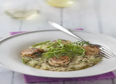 Risotto de saint jacques à la roquette