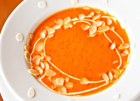Velouté de potiron et courgettes