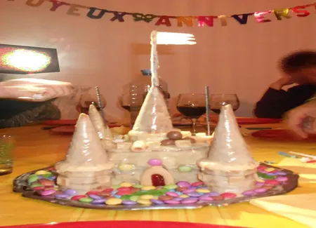 Gâteau d’anniversaire château de princesse