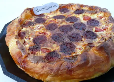 Quiche chorizo et tomates