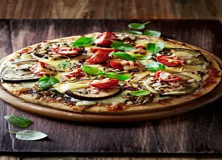 Pizza aux aubergines