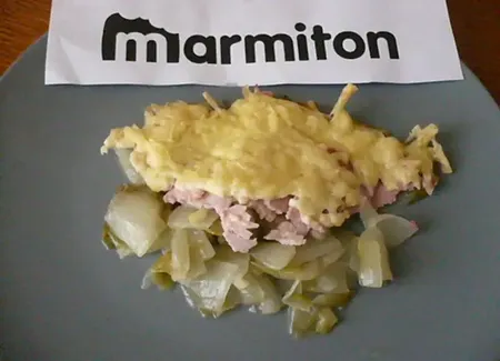 Gratin endives-jambon tout simple