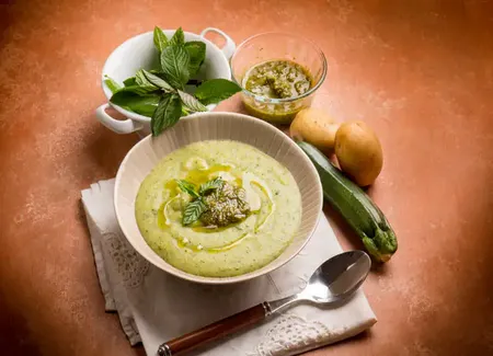 Purée de courgettes aux herbes