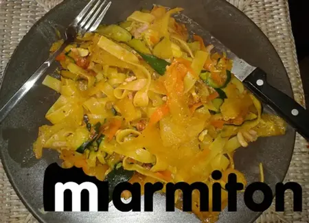 Tagliatelles de légumes aux épices