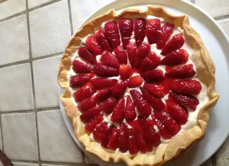 Tarte aux fraises à la crème mascarpone