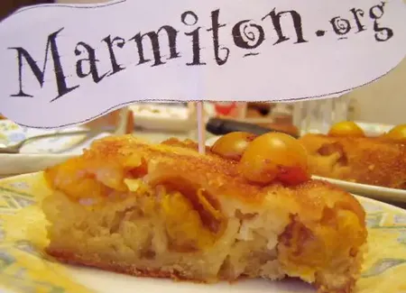 Gâteau renversé aux mirabelles caramélisées