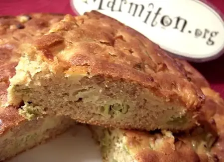 Gâteau pomme-rhubarbe crousti-moelleux