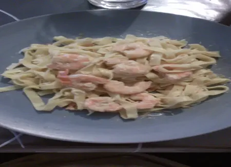 Tagliatelles aux crevettes