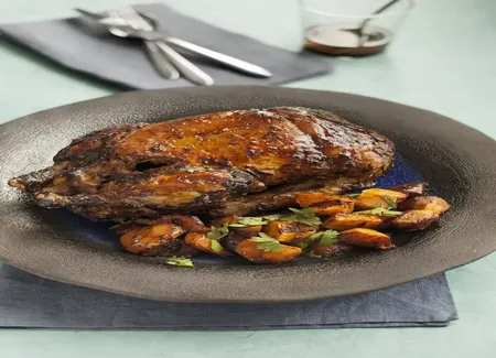 Canard rôti à la confiture mangue-miel