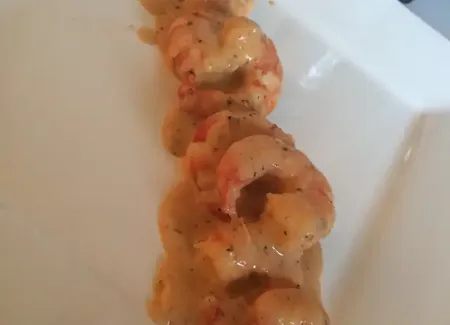 Gambas flambées au pastis