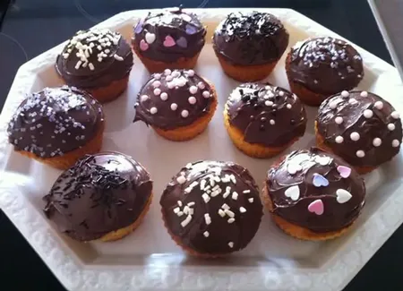 Cupcake à la vanille fourré chocolat