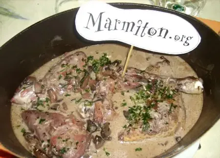 Poulet forestier à la crème