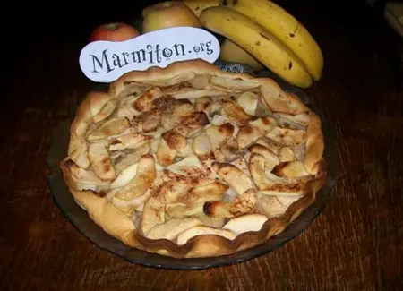 Tarte aux pommes et bananes sans sucre