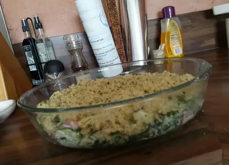 Crumble de courgettes au mascarpone
