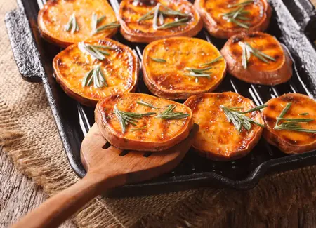 Patates douces caramélisées