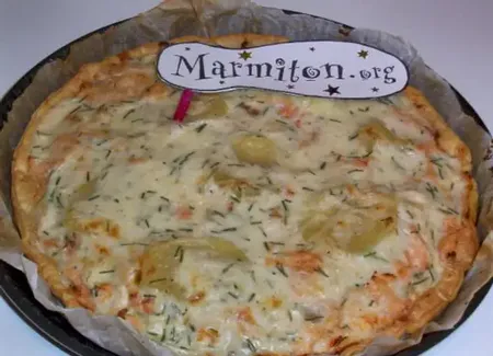Tarte au saumon et aux pommes de terre