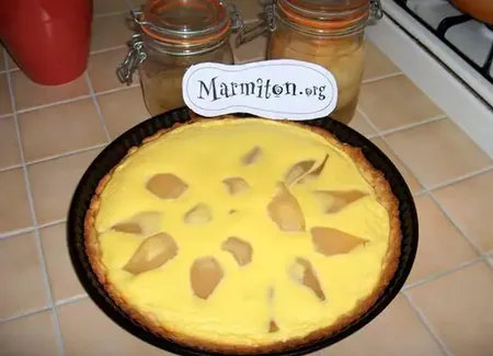 Tarte aux poires et aux petits suisses