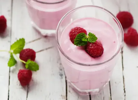 Crème aux framboises express