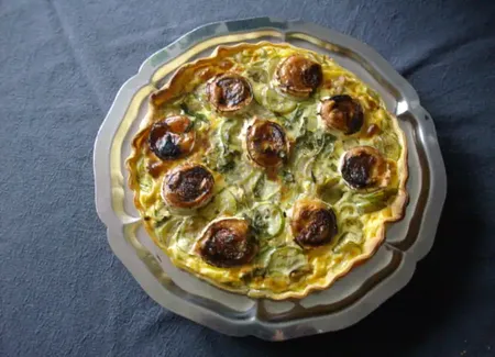 Tarte courgette, chèvre et miel