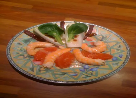 Salade d'endives, avocats, surimi