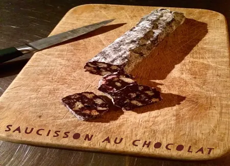 Le vrai saucisson au chocolat