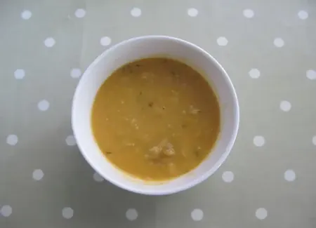 Soupe de lentilles de corail au chorizo