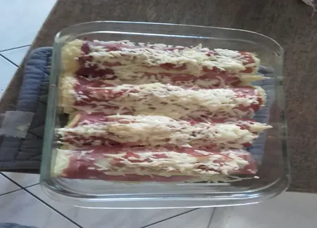 Roulé de jambon à la purée