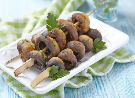 Brochettes de champignons