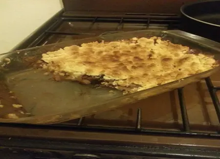 Crumble aux pommes nutella