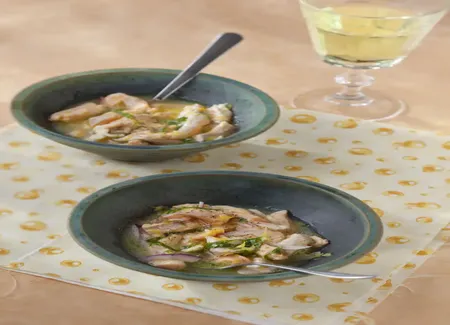 Poisson cru mariné à la menthe