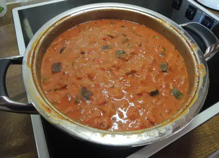 Sauce tomate provencale (aubergine, poivron, courgette)