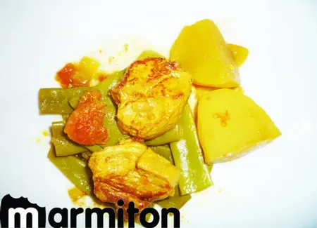 Filet mignon de porc aux haricots coco et patates