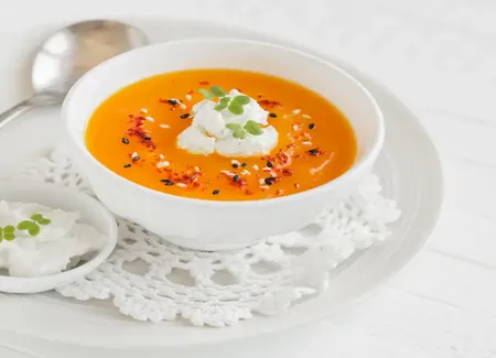 Velouté courge butternut, potimarron, gingembre