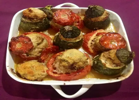 Tomates et courgettes farcies de ma grand-mère à ma façon