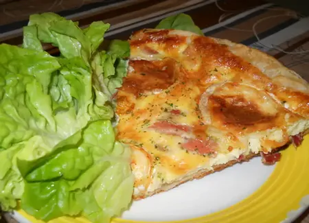 Quiche pancetta - chèvre