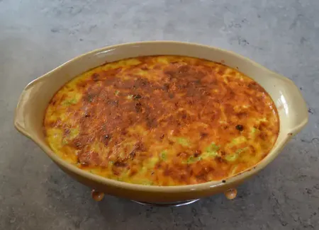 Gratin facile de courgettes au chèvre et au miel