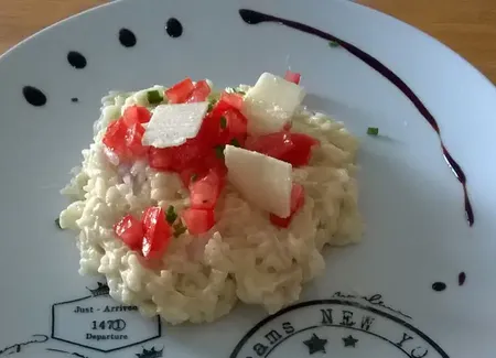 Risotto poulet à la crème de parmesan