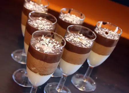 Trio de chocolats en mousse