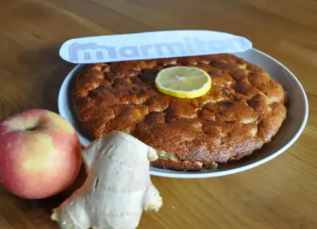 Gâteau tout léger pommes-citron-gingembre