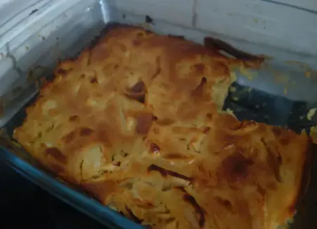 Flan aux pommes-poires sans sucre et sans farine