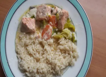 Blanquette de saumon à ma façon