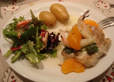 Bar en papillote et clémentines (sucré-salé)