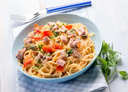 Spaghetti au thon (véritable recette italienne)